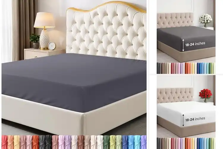 Detailed view of Best Deep Pocket Fitted Sheets