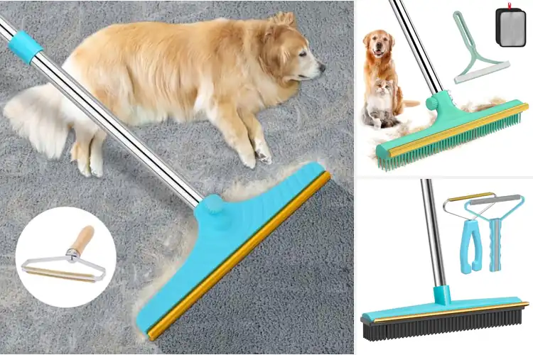 Detailed view of Best Durable Pet Hair Rake With 60 Inch Handle