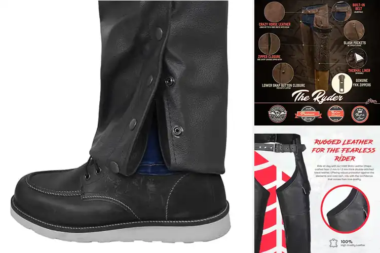 Detailed view of Best Leather Chaps: Ride in Style & Safety with Top Picks