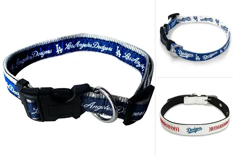 Detailed view of Best MLB Los Angeles Dodgers Dog Collars