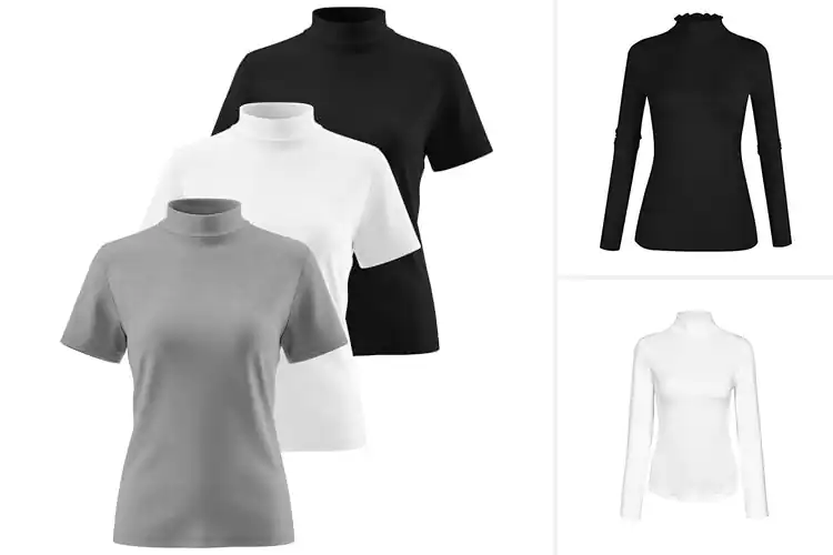Detailed view of Best Mock Turtleneck Tops