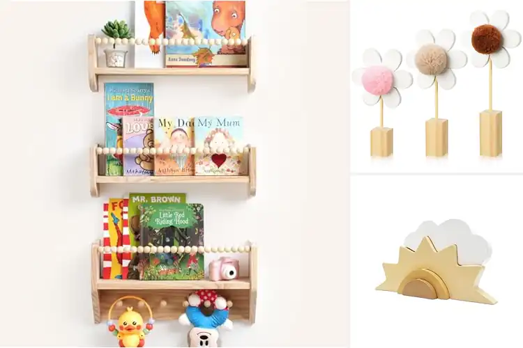 Detailed view of Best Nursery Wall Shelves For Girls Boys
