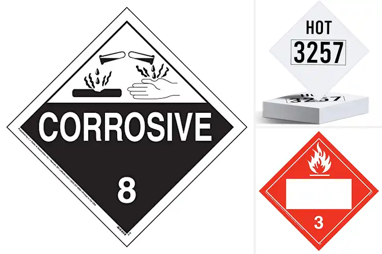 Detailed view of Best Polycoated Placards for DOT-Compliant Hazmat Shipments