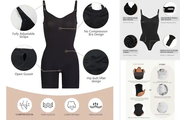 Detailed view of Best Slimming Bodysuits
