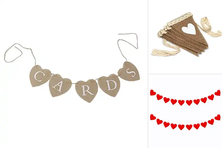 Detailed view of Best Wedding Heart Banners