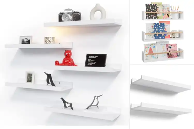 Detailed view of Best White Floating Shelves For Nursery Decor