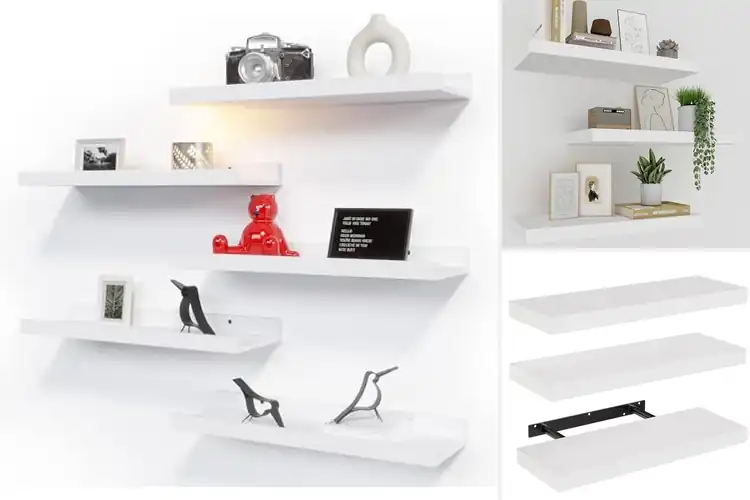 Detailed view of Best White Floating Shelves For Room