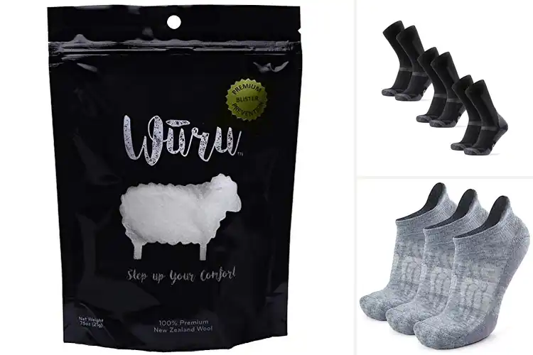 Detailed view of best wool socks for blister prevention